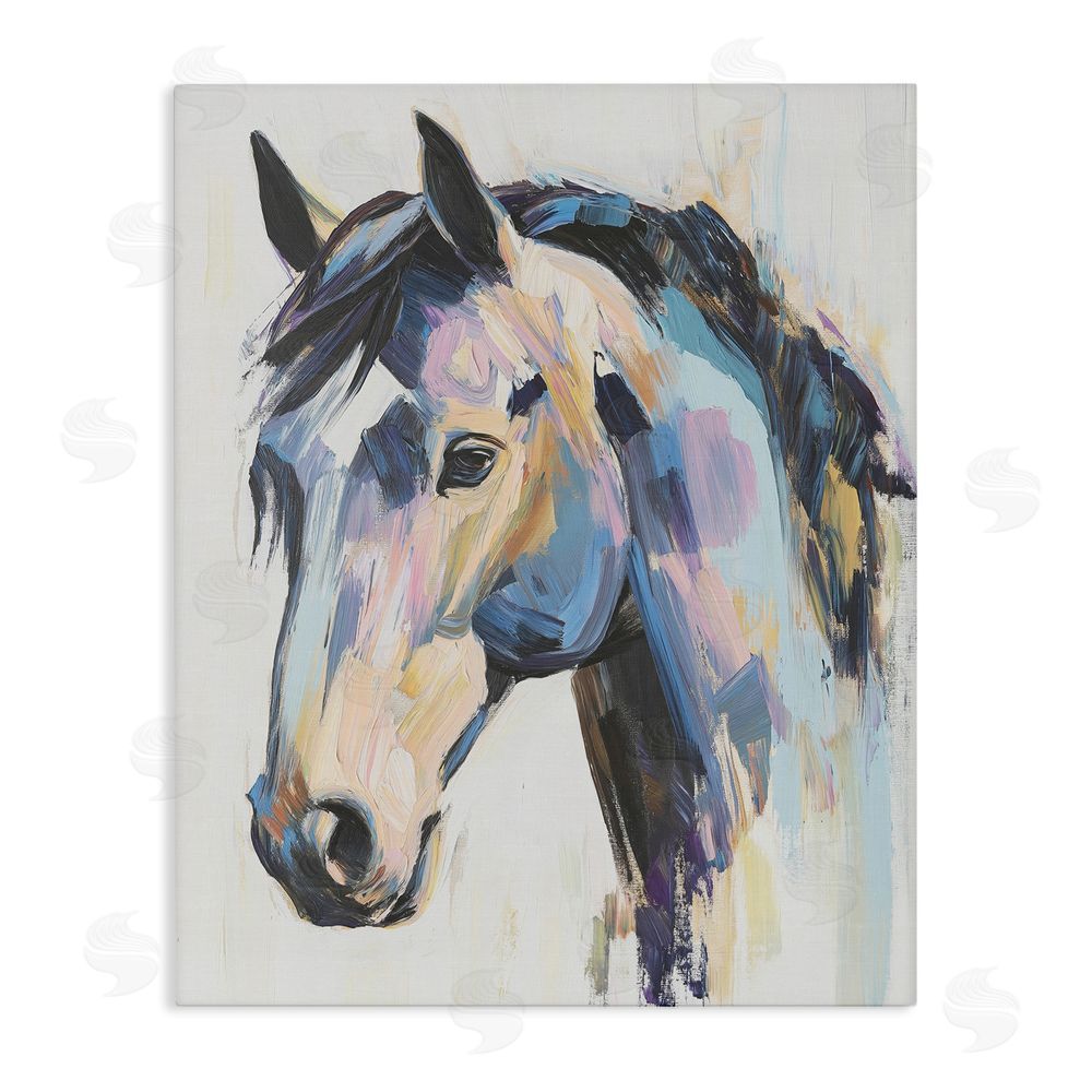 Svetlana Aleynikova Chromatic Stallion Abstraction Stretched Canvas Wall Art