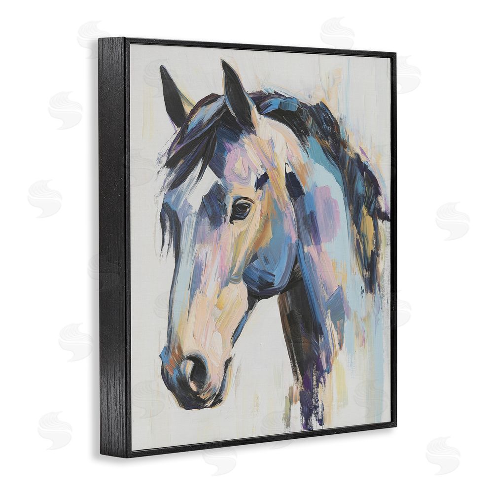 Svetlana Aleynikova Chromatic Stallion Abstraction Black Framed Giclee Wall Art Print