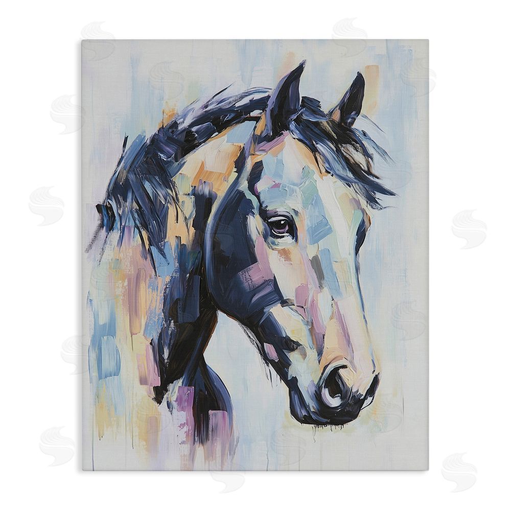 Svetlana Aleynikova Vivid Equine Portrait Stretched Canvas Wall Art Print