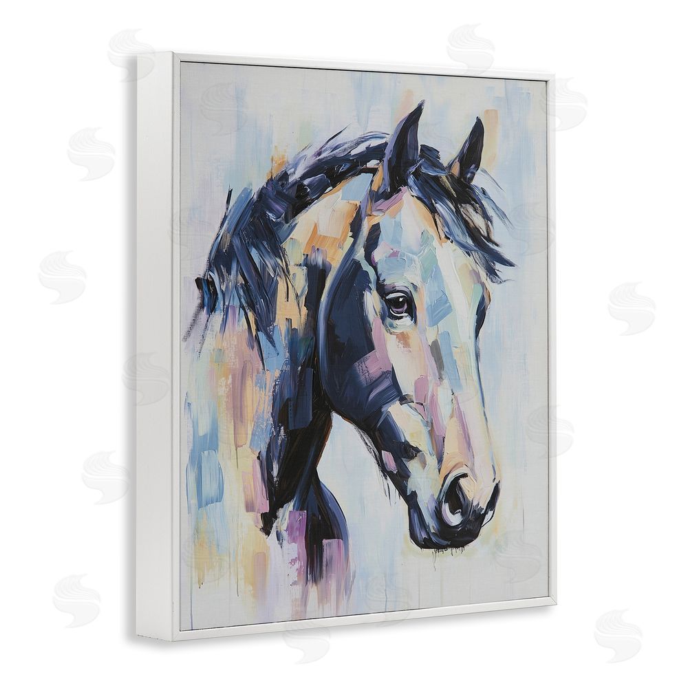 Svetlana Aleynikova Vivid Equine Portrait White Framed Giclee Wall Art Print