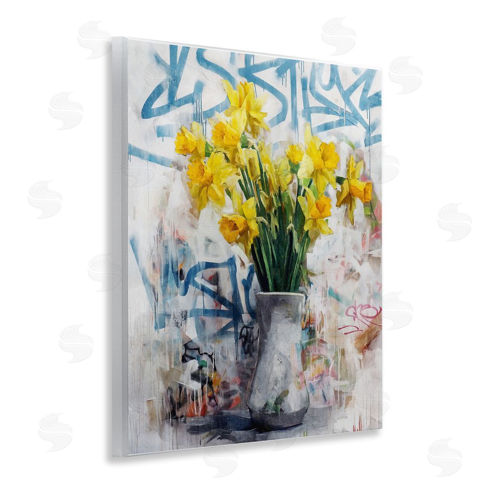 Svetlana Aleynikova Color Clash Daffodils & Graffiti Wall Plaque Art Print