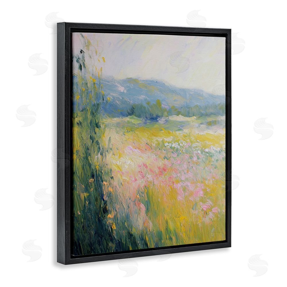 Svetlana Aleynikova Breeze Through The Blooms Black Floating Frame Canvas Wall Art Print