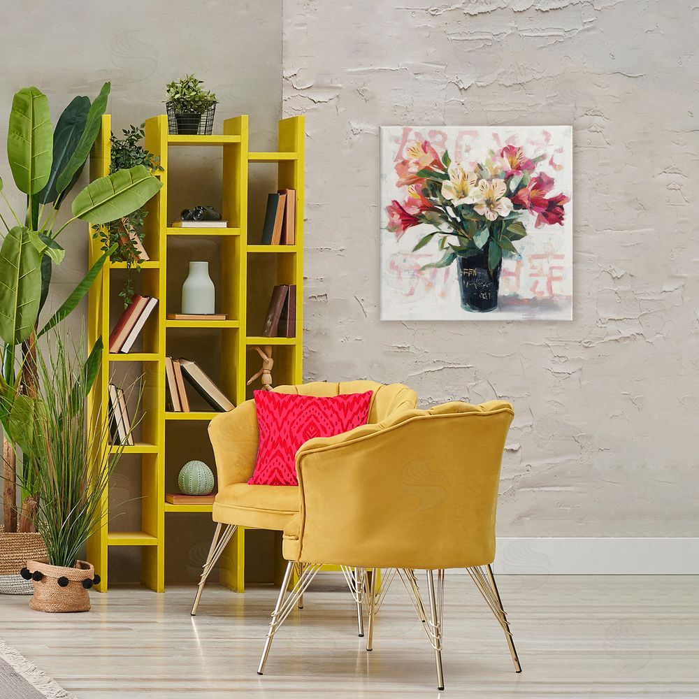 Svetlana Aleynikova Street Style Harmony Bouquet Stretched Canvas Wall Art in Room