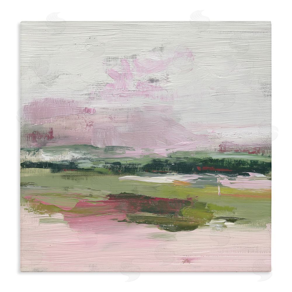 Svetlana Aleynikova Hills In Bloom Abstraction Stretched Canvas Wall Art Print
