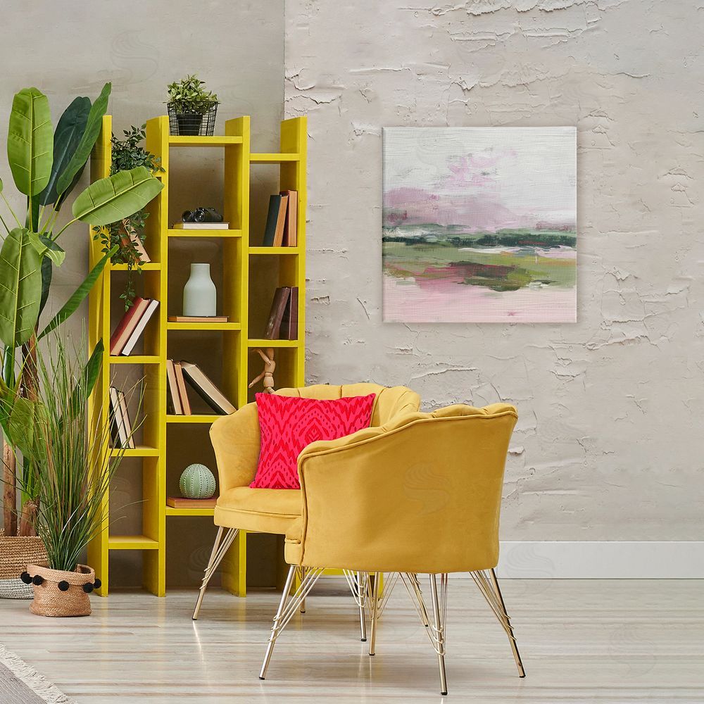 Svetlana Aleynikova Hills In Bloom Abstraction Canvas Wall Art Print in Room