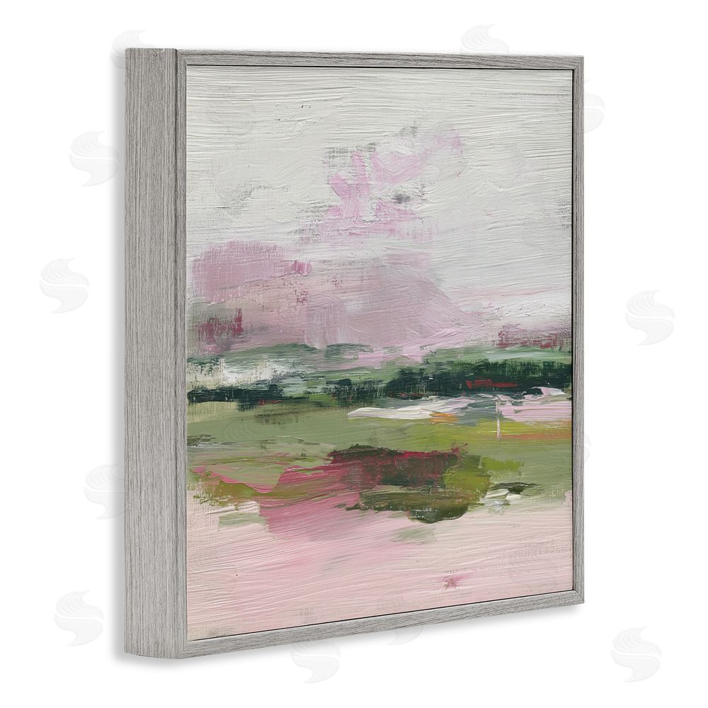 Svetlana Aleynikova Hills In Bloom Abstraction Gray Framed Giclee Wall Art Print