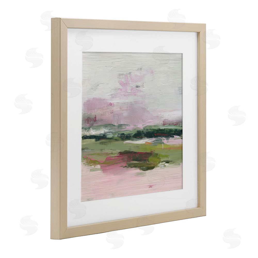 Svetlana Aleynikova Hills In Bloom Abstraction Birch Framed Print Under Glass Wall Art