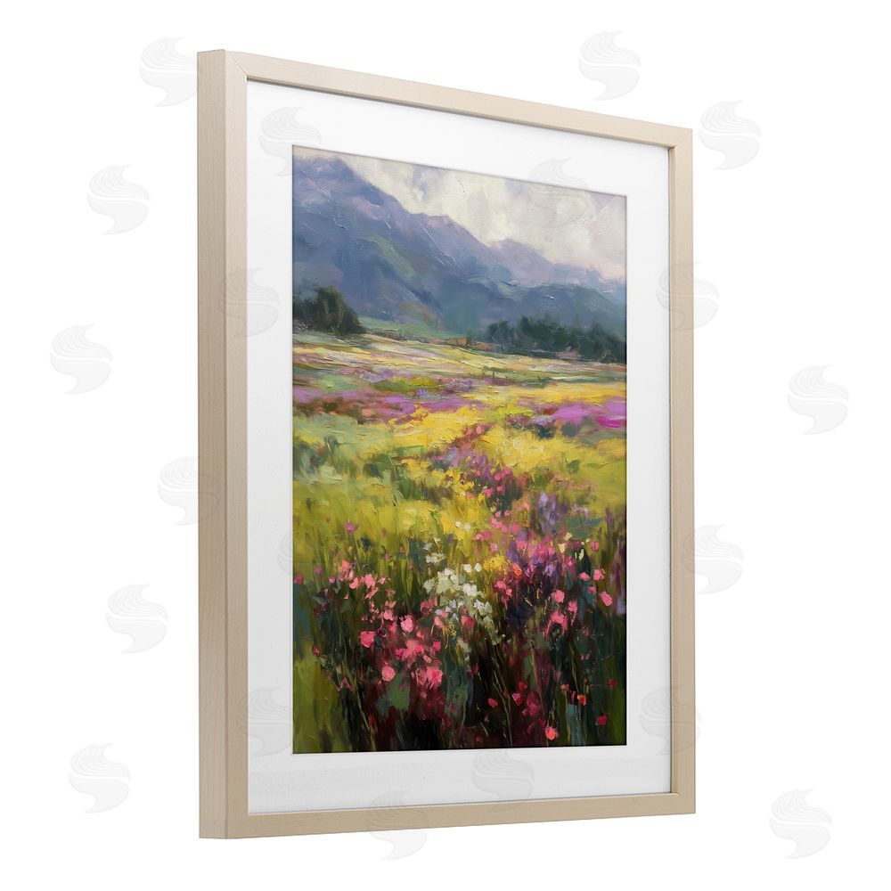 Svetlana Aleynikova Vast Horizon Of Flowers Birch Framed Print Under Glass Wall Art