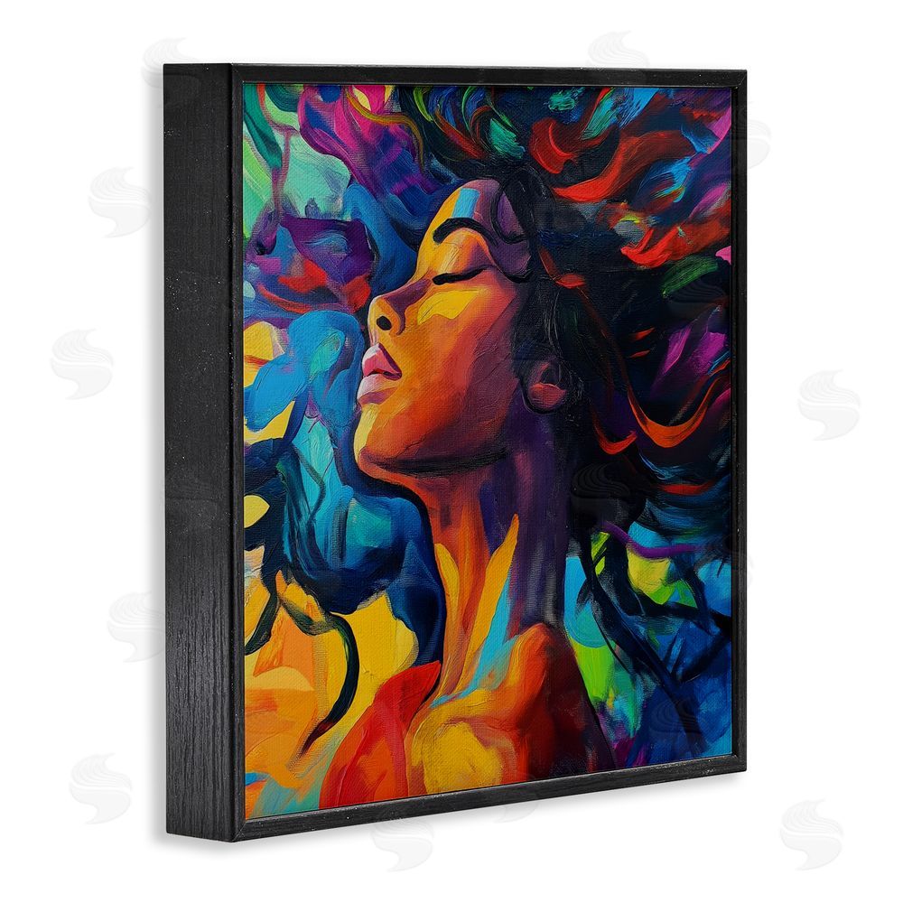 Svetlana Aleynikova Radiant Flow Woman Black Framed Giclee Wall Art Print
