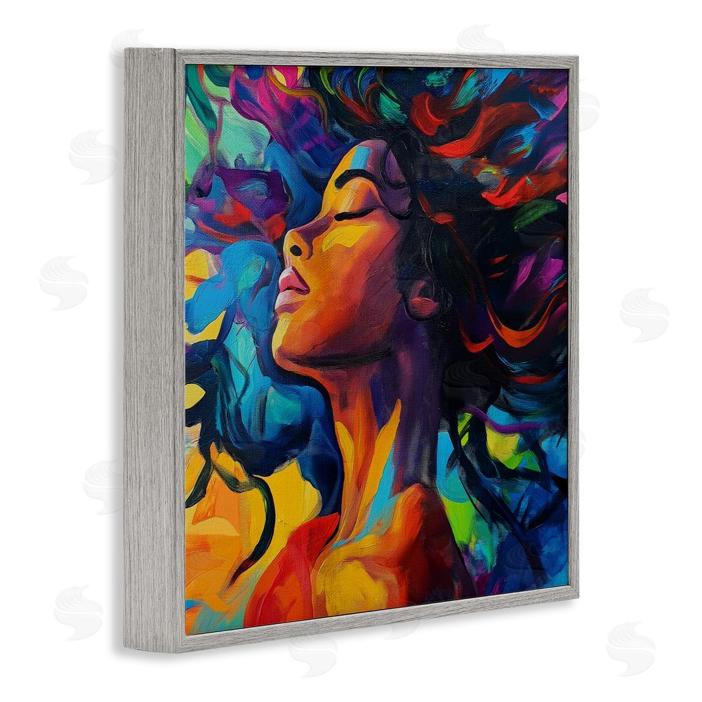 Svetlana Aleynikova Radiant Flow Woman Gray Framed Giclee Wall Art Print