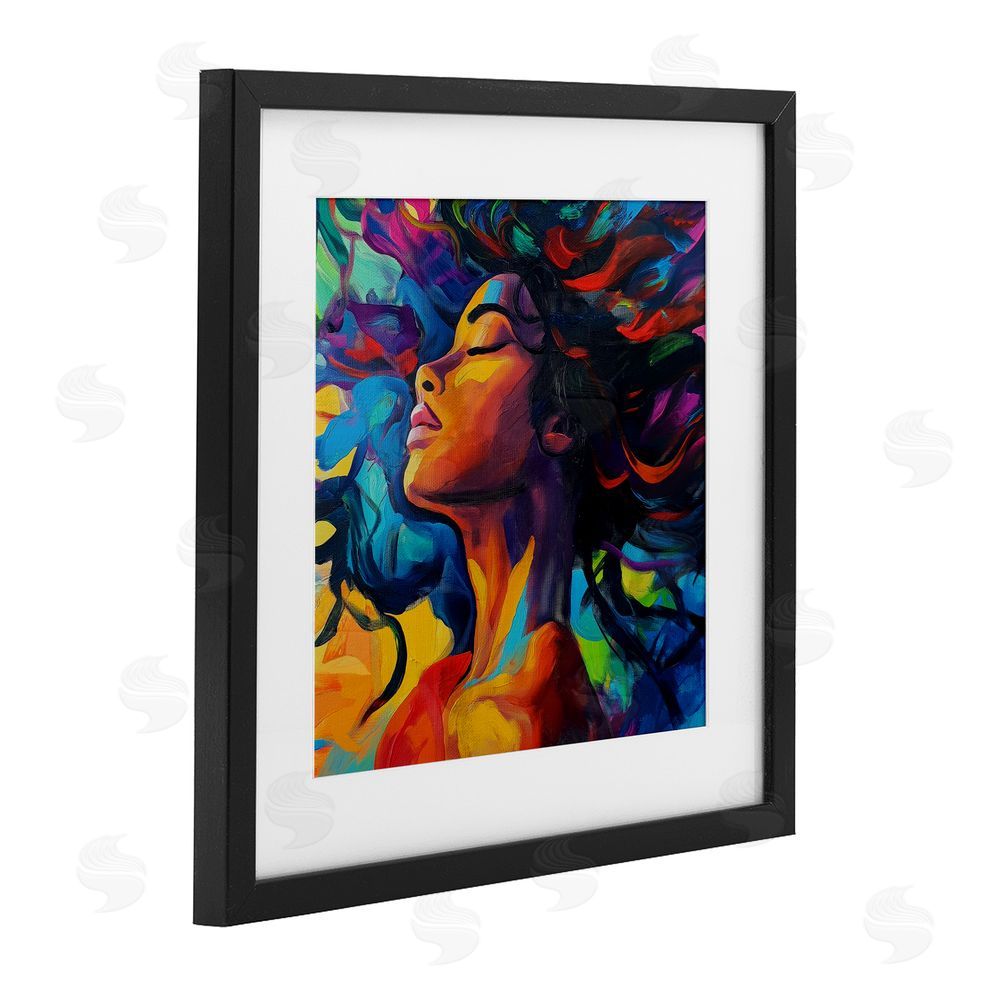 Svetlana Aleynikova Radiant Flow Woman Black Framed Print Under Glass Wall Art