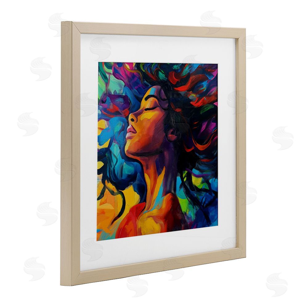Svetlana Aleynikova Radiant Flow Woman Birch Framed Print Under Glass Wall Art