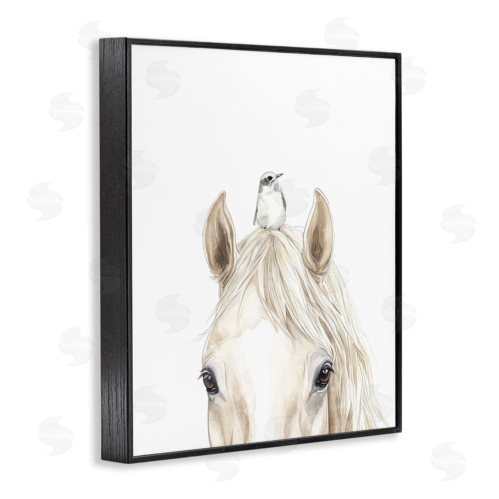 Svetlana Aleynikova Unexpected Guest Animals Black Framed Giclee Wall Art Print