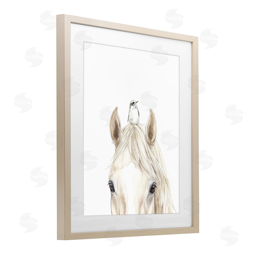 Svetlana Aleynikova Unexpected Guest Animals Birch Framed Print Under Glass Wall Art