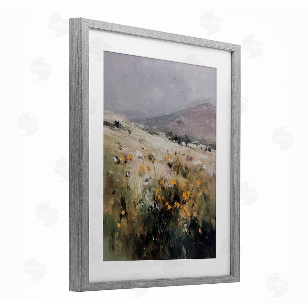 Svetlana Aleynikova Verdant Dreams Landscape Gray Framed Print Under Glass Wall Art