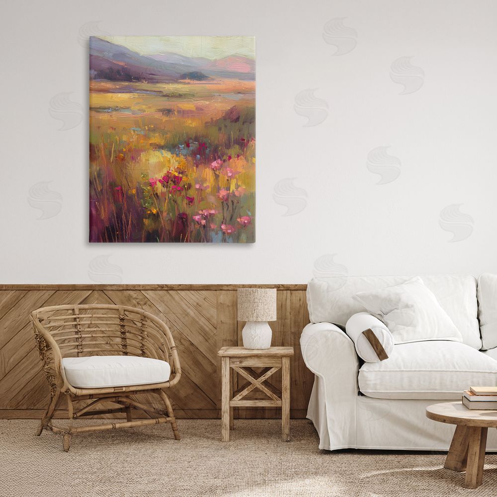 Svetlana Aleynikova Golden Waves Of Grass Canvas Wall Art Print in Room