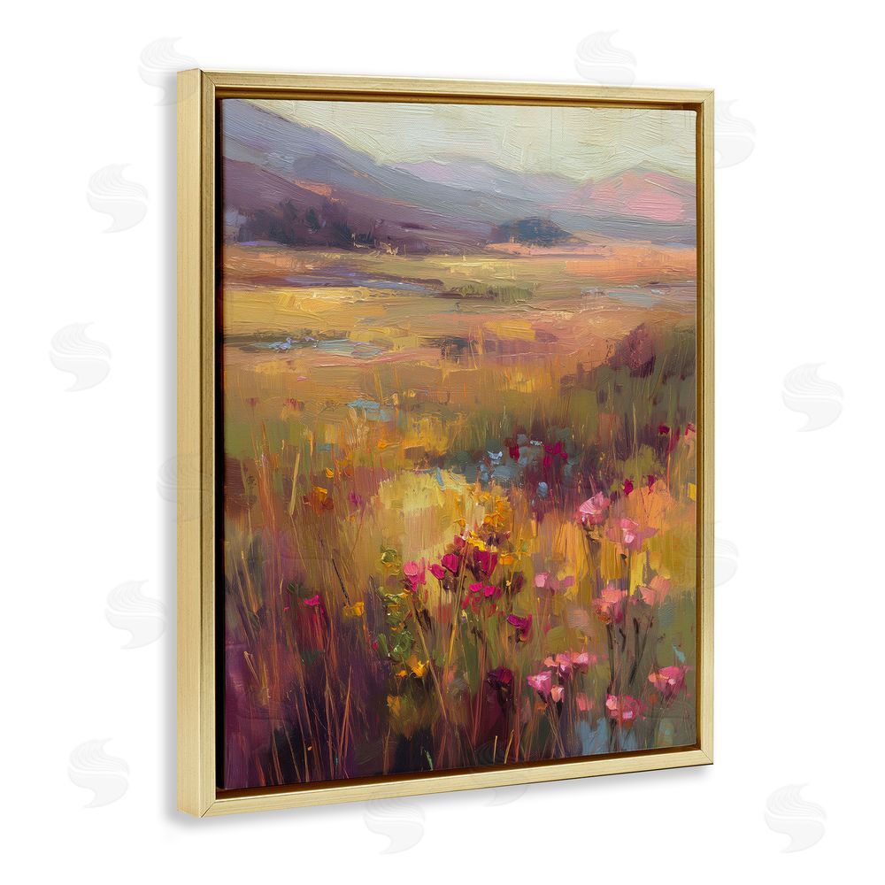 Svetlana Aleynikova Golden Waves Of Grass Gold Floating Frame Canvas Wall Art Print