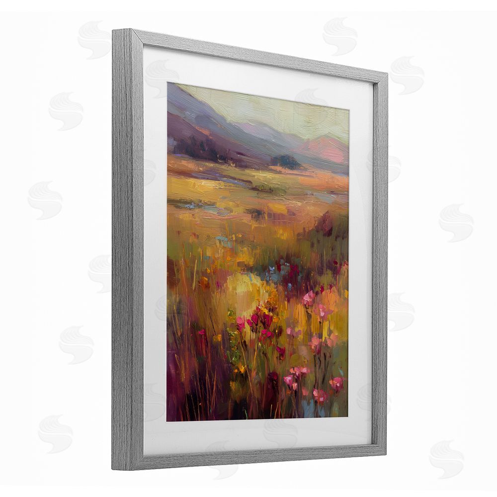 Svetlana Aleynikova Golden Waves Of Grass Gray Framed Print Under Glass Wall Art