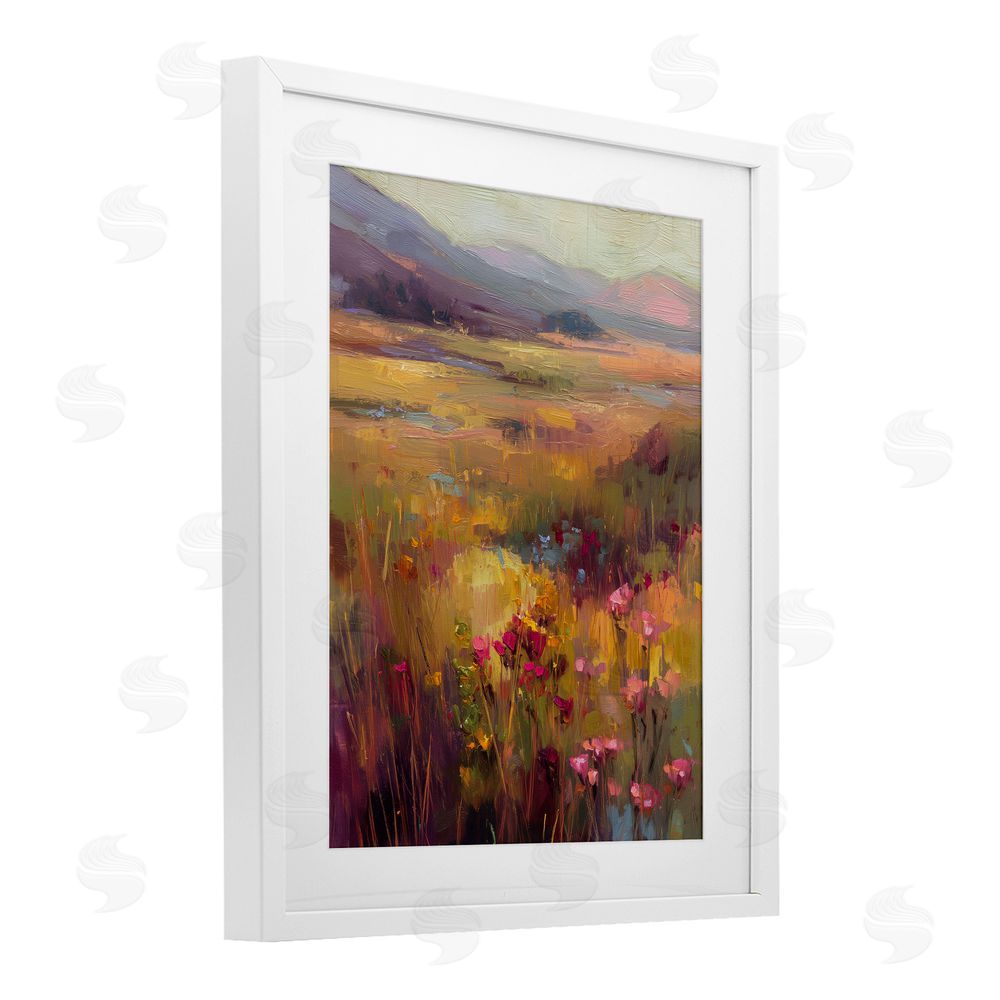 Svetlana Aleynikova Golden Waves Of Grass White Framed Print Under Glass Wall Art