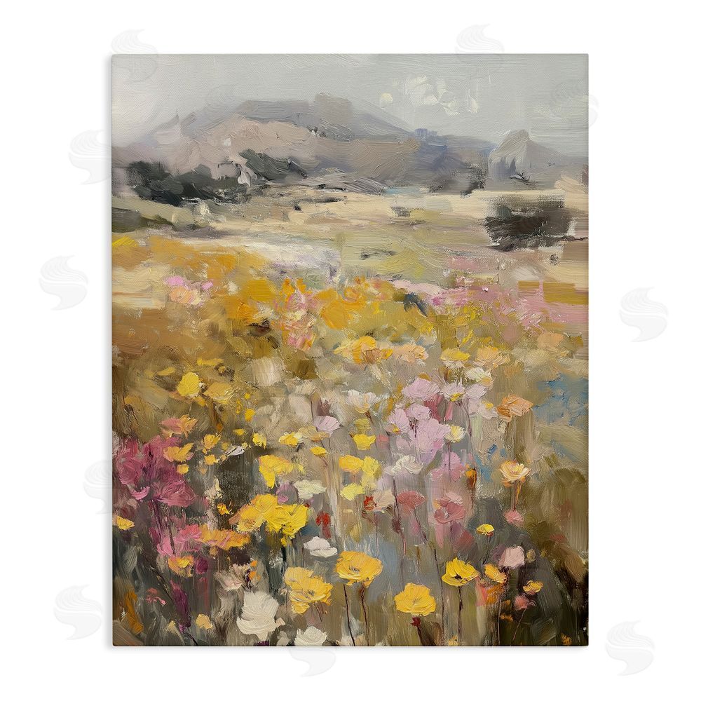 Svetlana Aleynikova Meadow's Heartbeat Abstraction Stretched Canvas Wall Art Print