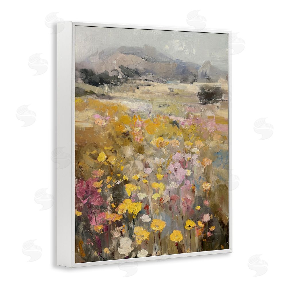 Svetlana Aleynikova Meadow's Heartbeat Abstraction White Framed Giclee Wall Art Print