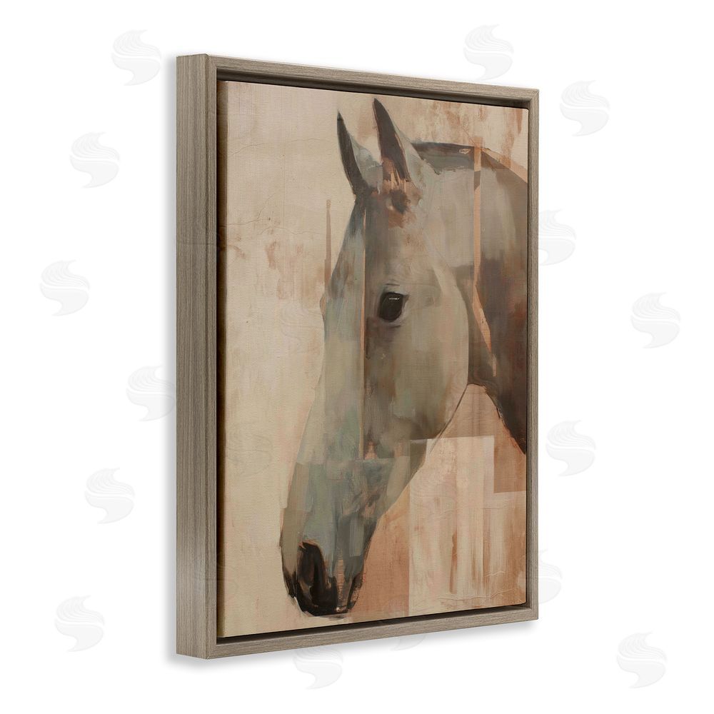 Svetlana Aleynikova Pure Horsepower Portrait Brown Floating Frame Canvas Wall Art Print
