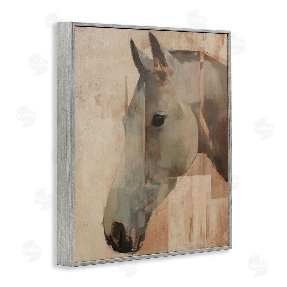 Svetlana Aleynikova Pure Horsepower Portrait Gray Framed Giclee Wall Art Print