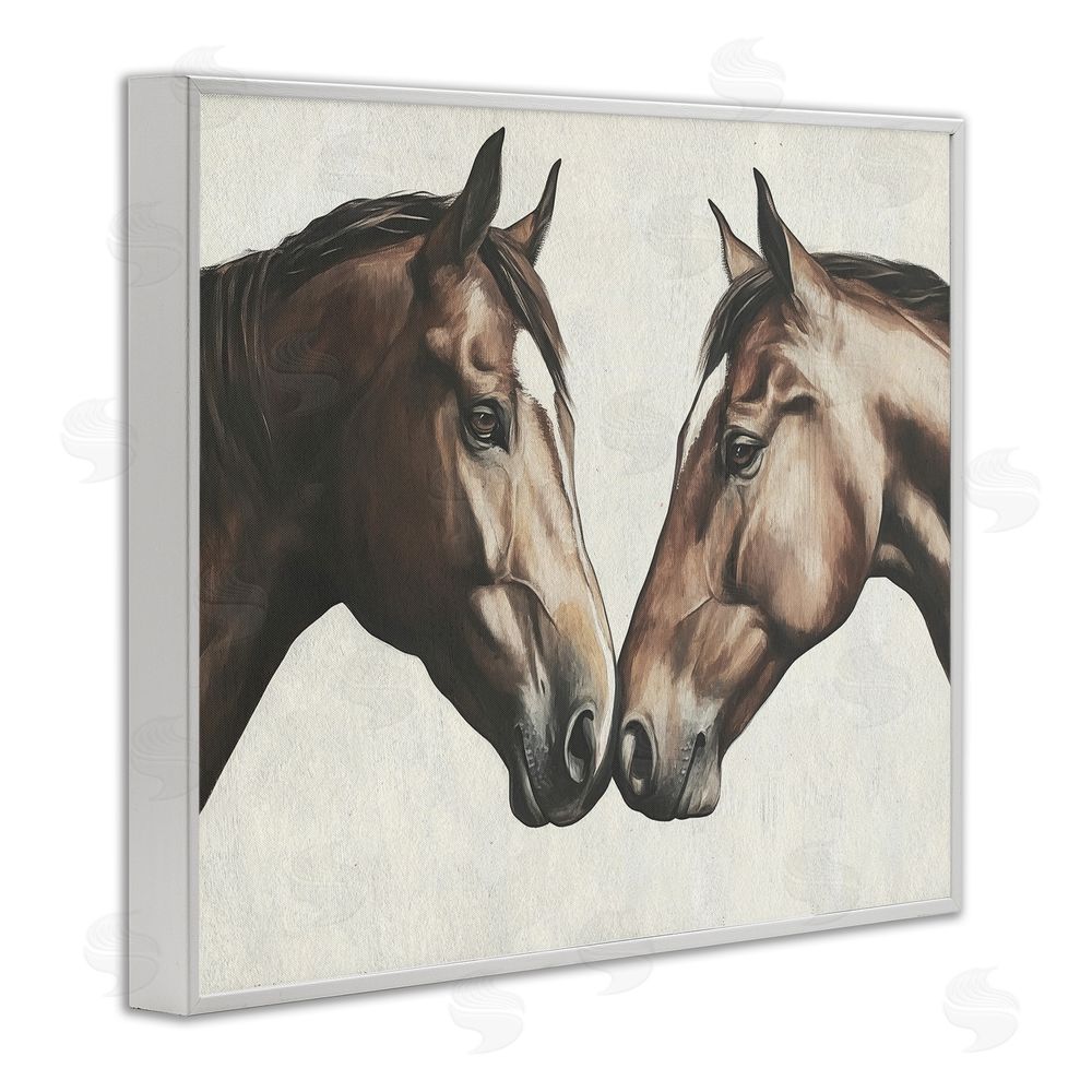 Svetlana Aleynikova Equine Companions Pair White Framed Giclee Wall Art Print