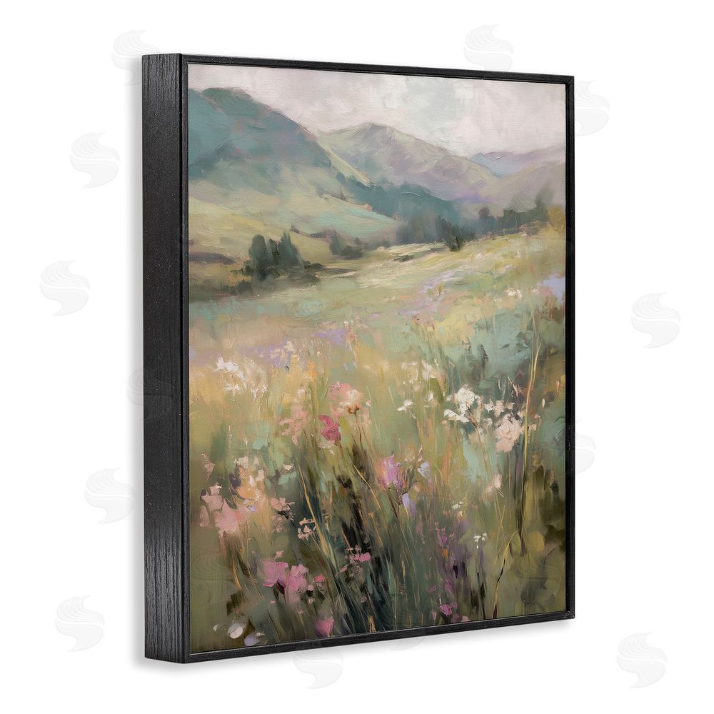 Svetlana Aleynikova Sunlit Meadows Landscape Black Framed Giclee Wall Art Print