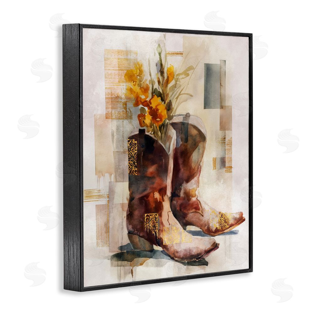 Svetlana Aleynikova Western Roots & Blooms Black Framed Giclee Wall Art Print