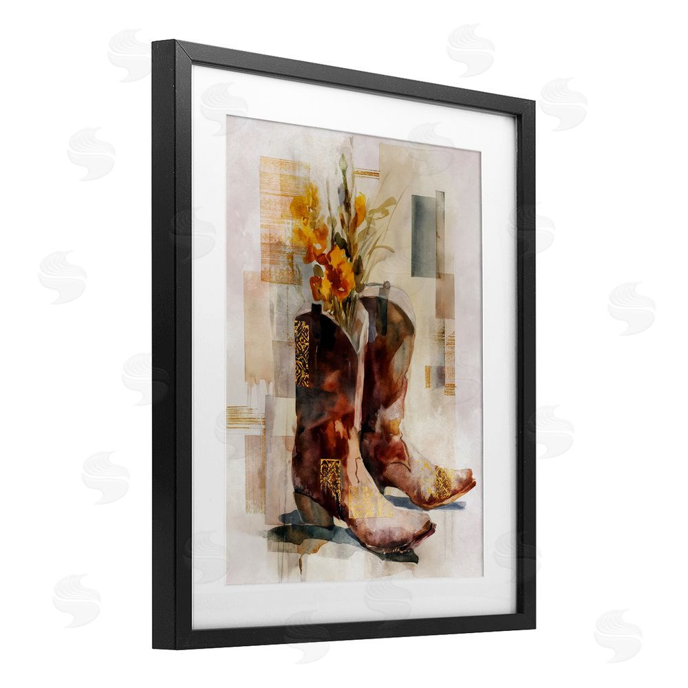 Svetlana Aleynikova Western Roots & Blooms Black Framed Print Under Glass Wall Art