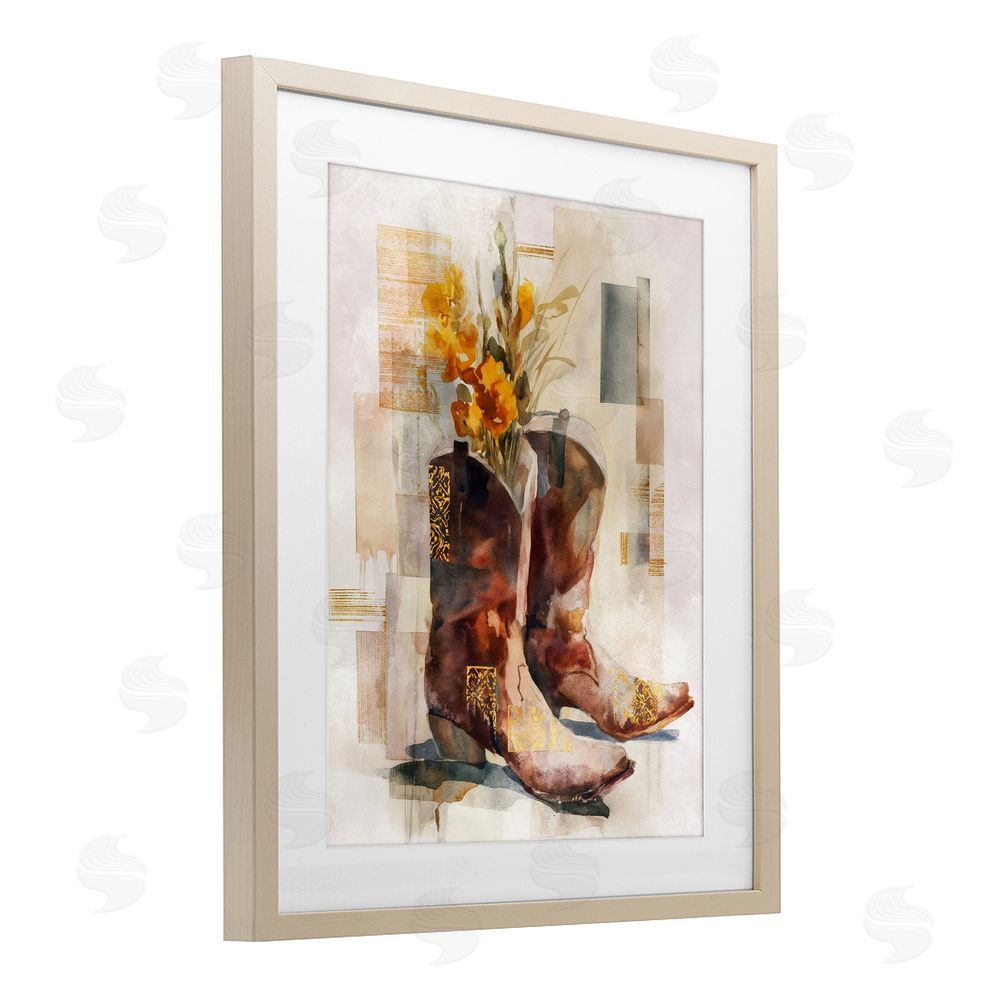 Svetlana Aleynikova Western Roots & Blooms Birch Framed Print Under Glass Wall Art