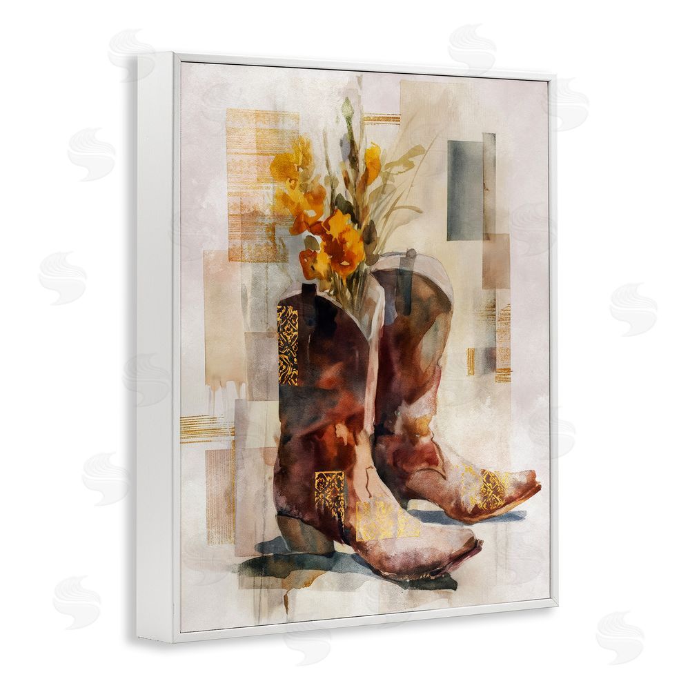 Svetlana Aleynikova Western Roots & Blooms White Framed Giclee Wall Art Print