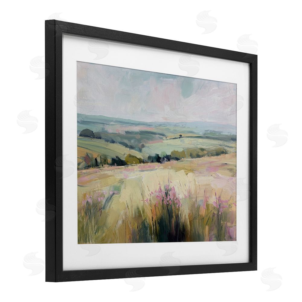 Svetlana Aleynikova Summer Meadow Viewpoint Black Framed Print Under Glass Wall Art