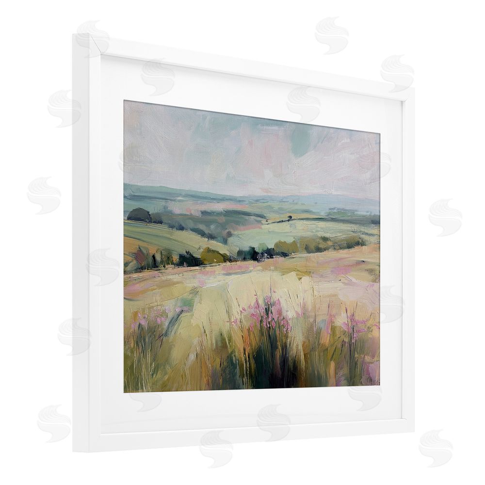 Svetlana Aleynikova Summer Meadow Viewpoint White Framed Print Under Glass Wall Art