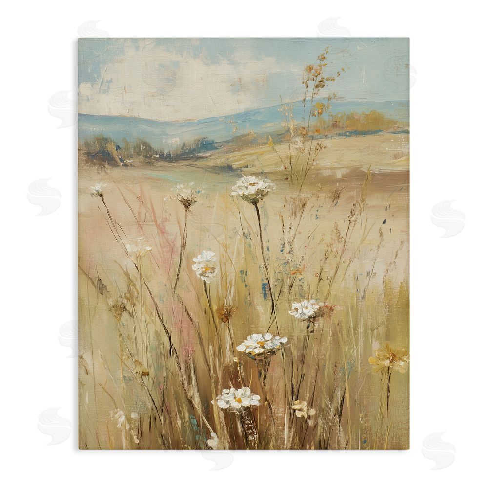 Svetlana Aleynikova Natural Lush Hillside Blooms Stretched Canvas Wall Art Print