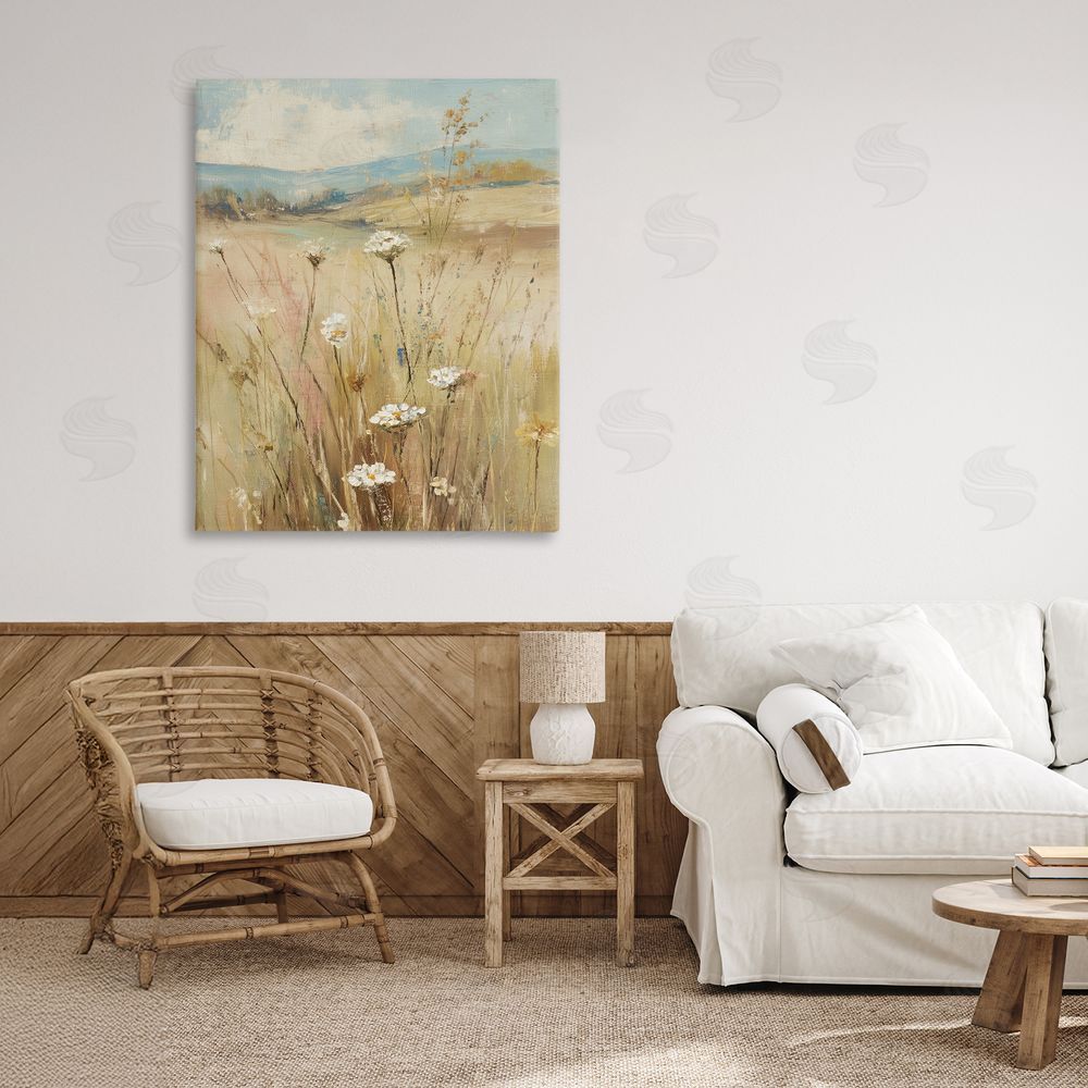 Svetlana Aleynikova Natural Lush Hillside Blooms Canvas Wall Art Print in Room