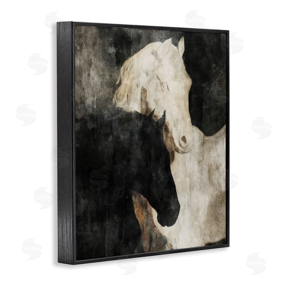 Svetlana Aleynikova Dual Spirit Horses Black Framed Giclee Wall Art Print