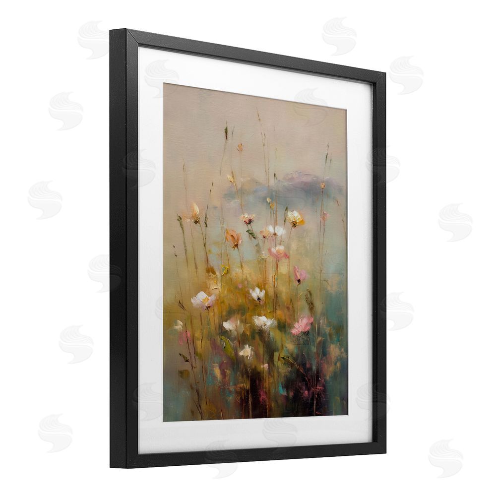 Svetlana Aleynikova Wildflower Valley Impression Black Framed Print Under Glass Wall Art