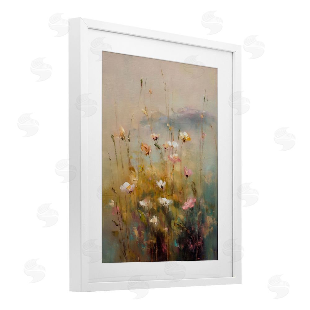 Svetlana Aleynikova Wildflower Valley Impression White Framed Print Under Glass Wall Art
