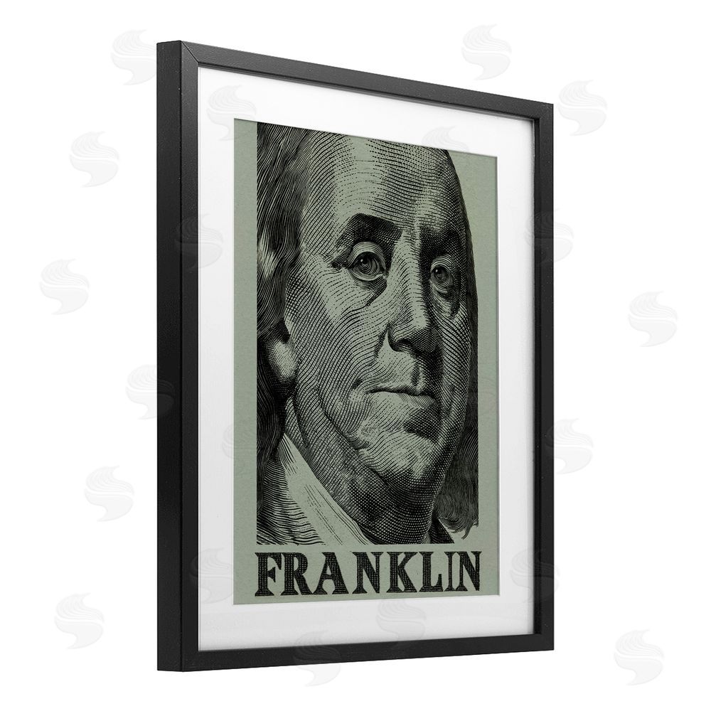 Svetlana Aleynikova Franklin's Influence Portrait Black Framed Print Under Glass Wall Art