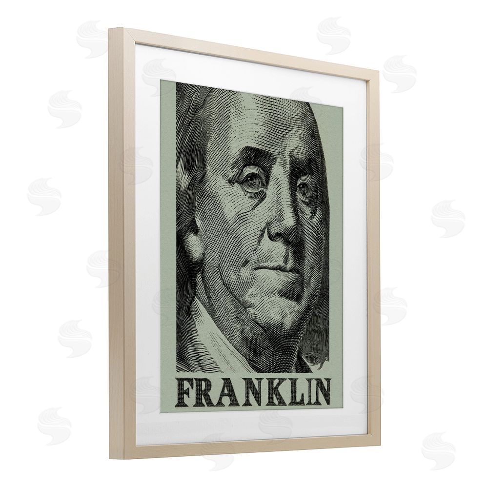 Svetlana Aleynikova Franklin's Influence Portrait Birch Framed Print Under Glass Wall Art