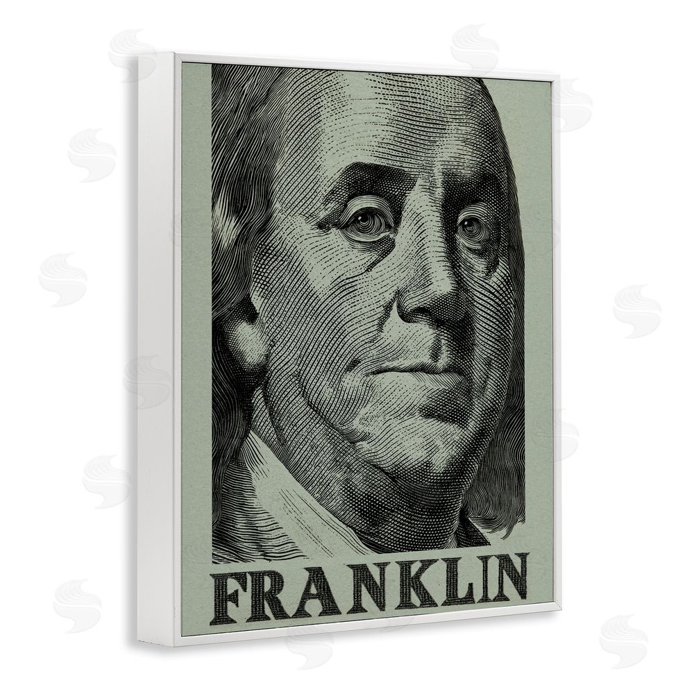 Svetlana Aleynikova Franklin's Influence Portrait White Framed Giclee Wall Art Print