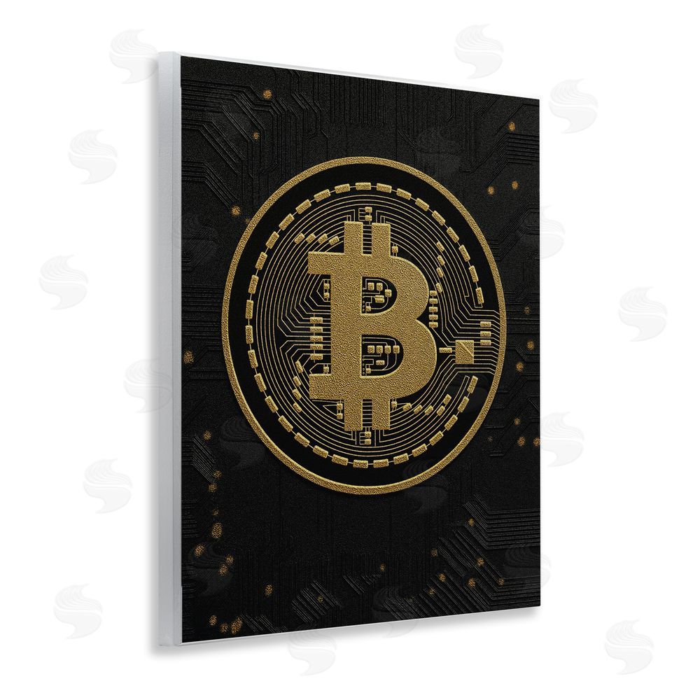 Svetlana Aleynikova Bold Golden Digital Currency Wall Plaque Art Print