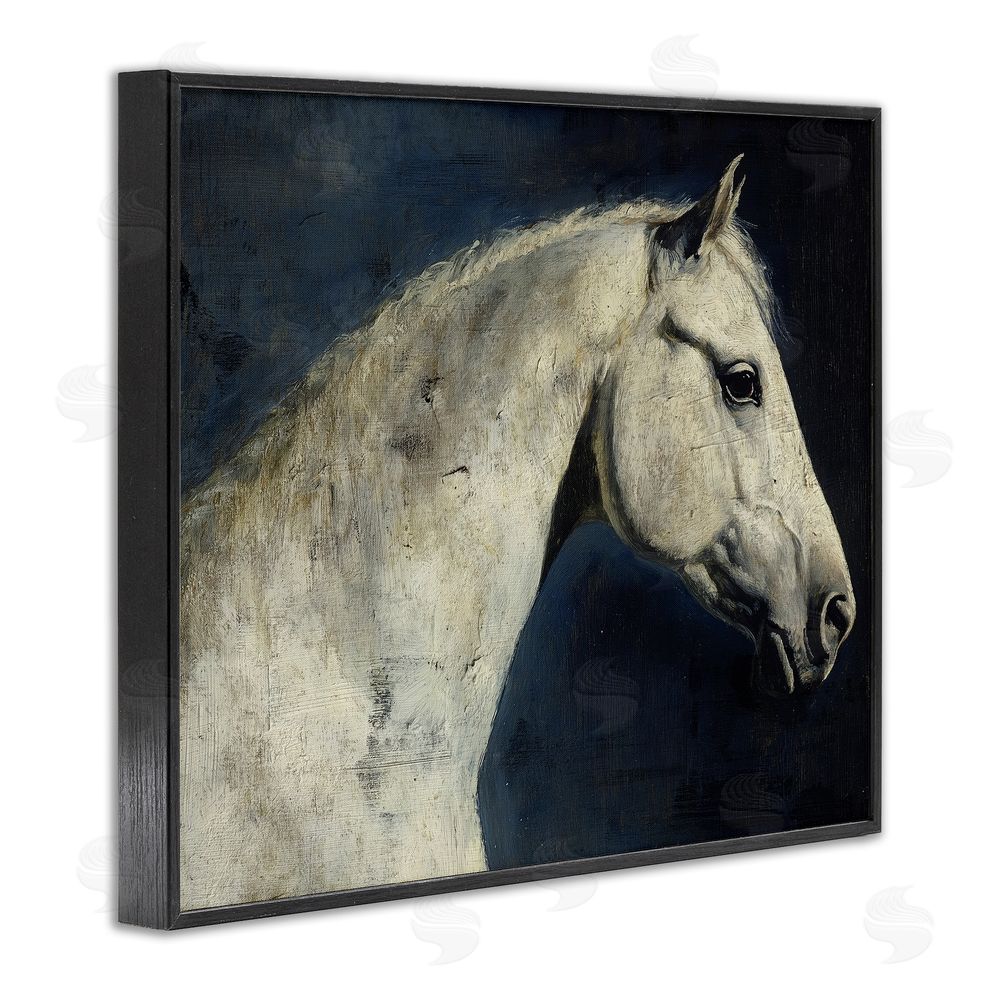 Svetlana Aleynikova Equine On The Blue Night Black Framed Giclee Wall Art Print