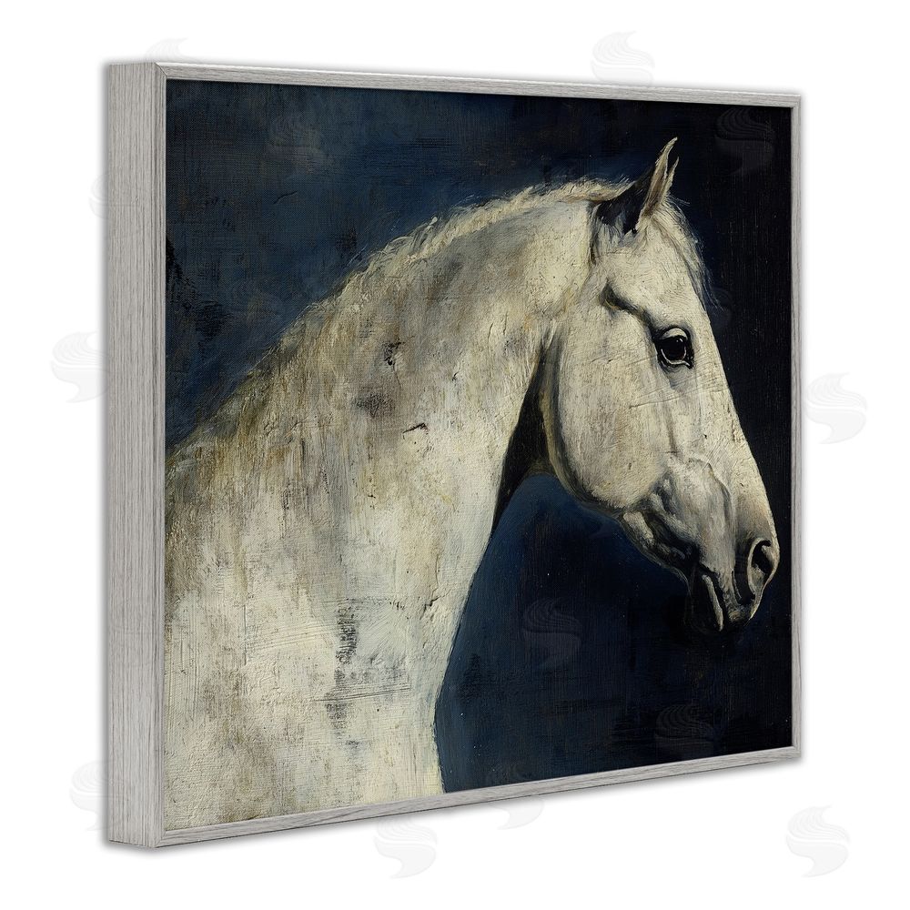 Svetlana Aleynikova Equine On The Blue Night Gray Framed Giclee Wall Art Print