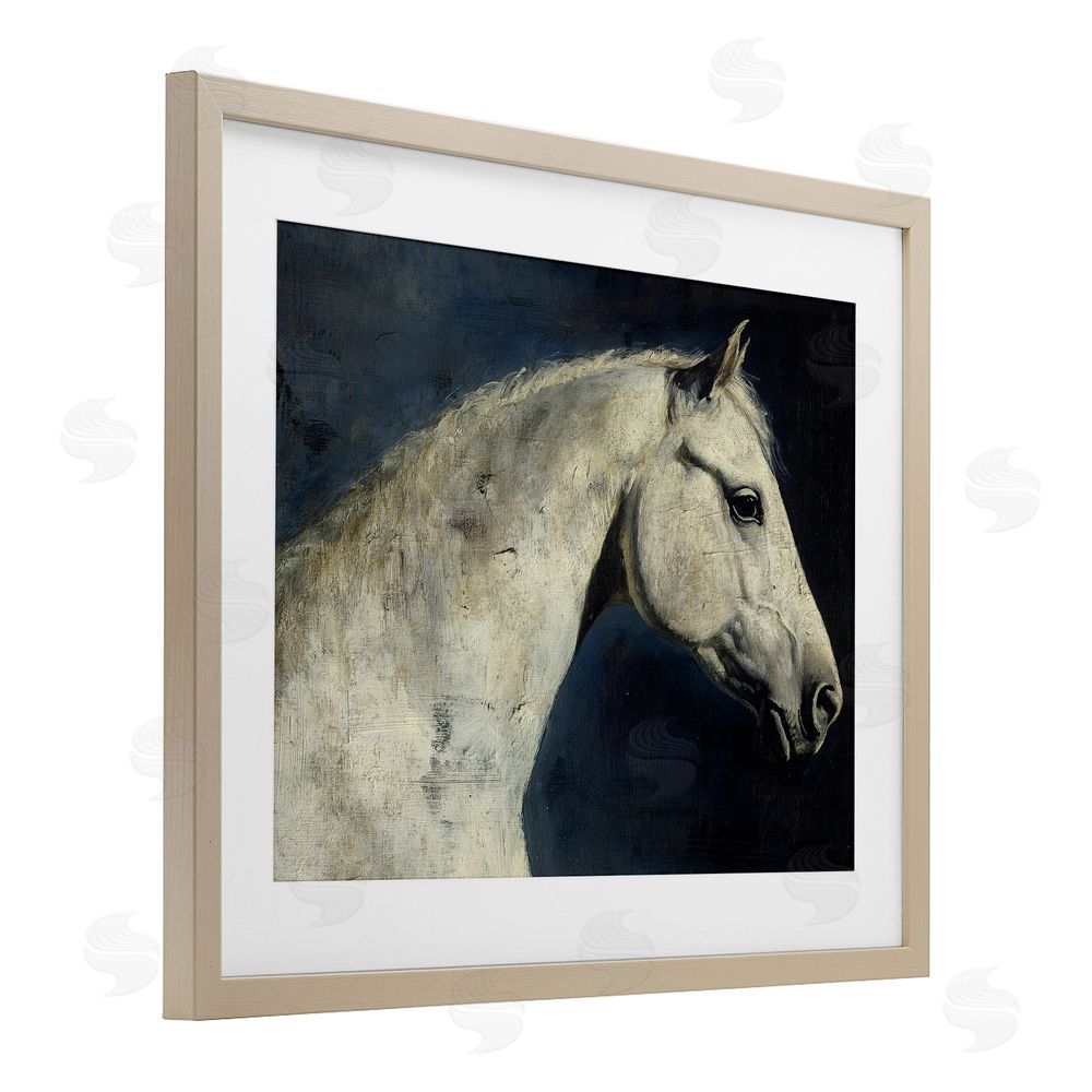 Svetlana Aleynikova Equine On The Blue Night Birch Framed Print Under Glass Wall Art