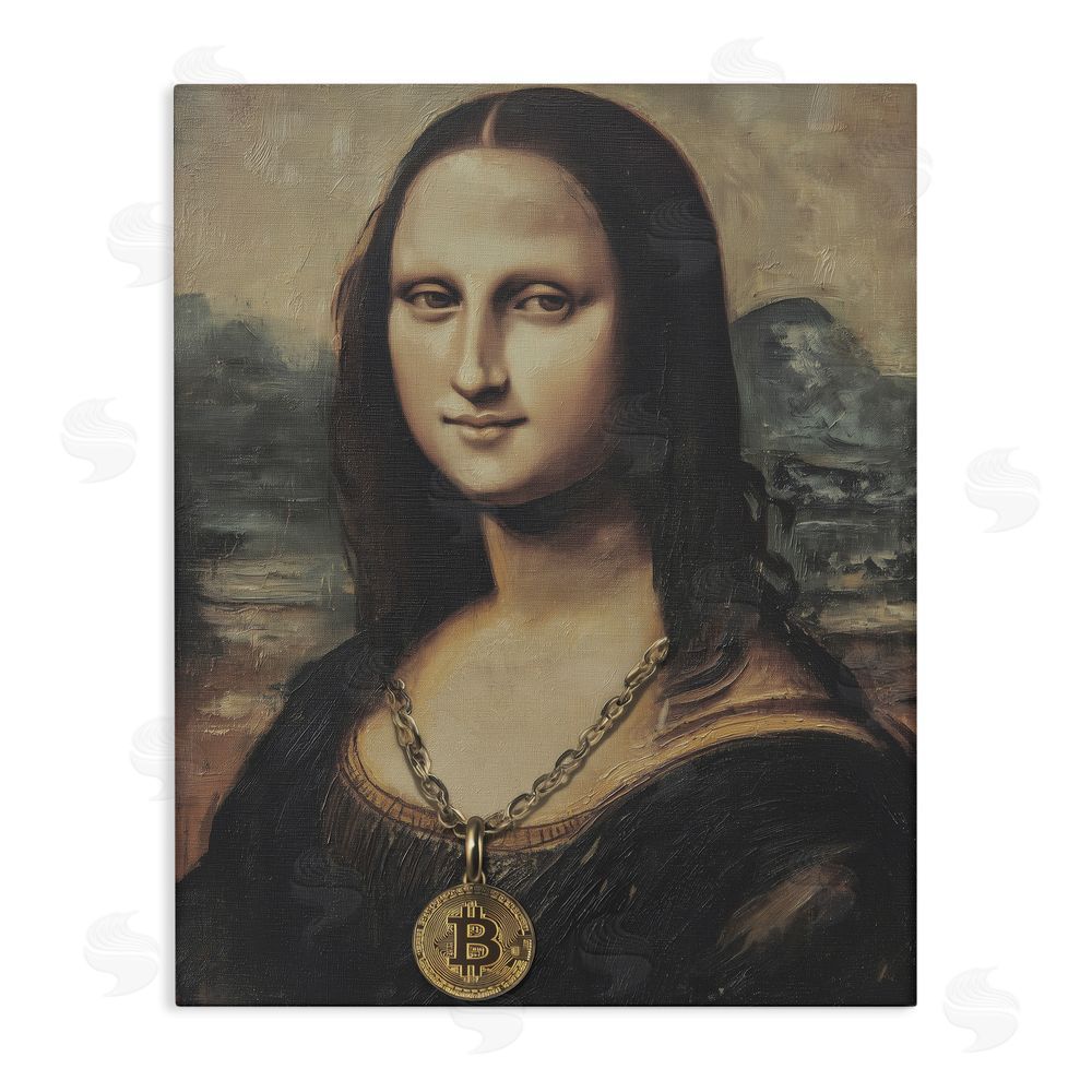 Svetlana Aleynikova Iconic Bitcoin Smile Classic Stretched Canvas Wall Art Print