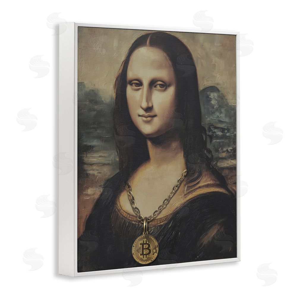 Svetlana Aleynikova Iconic Bitcoin Smile Classic White Framed Giclee Wall Art Print