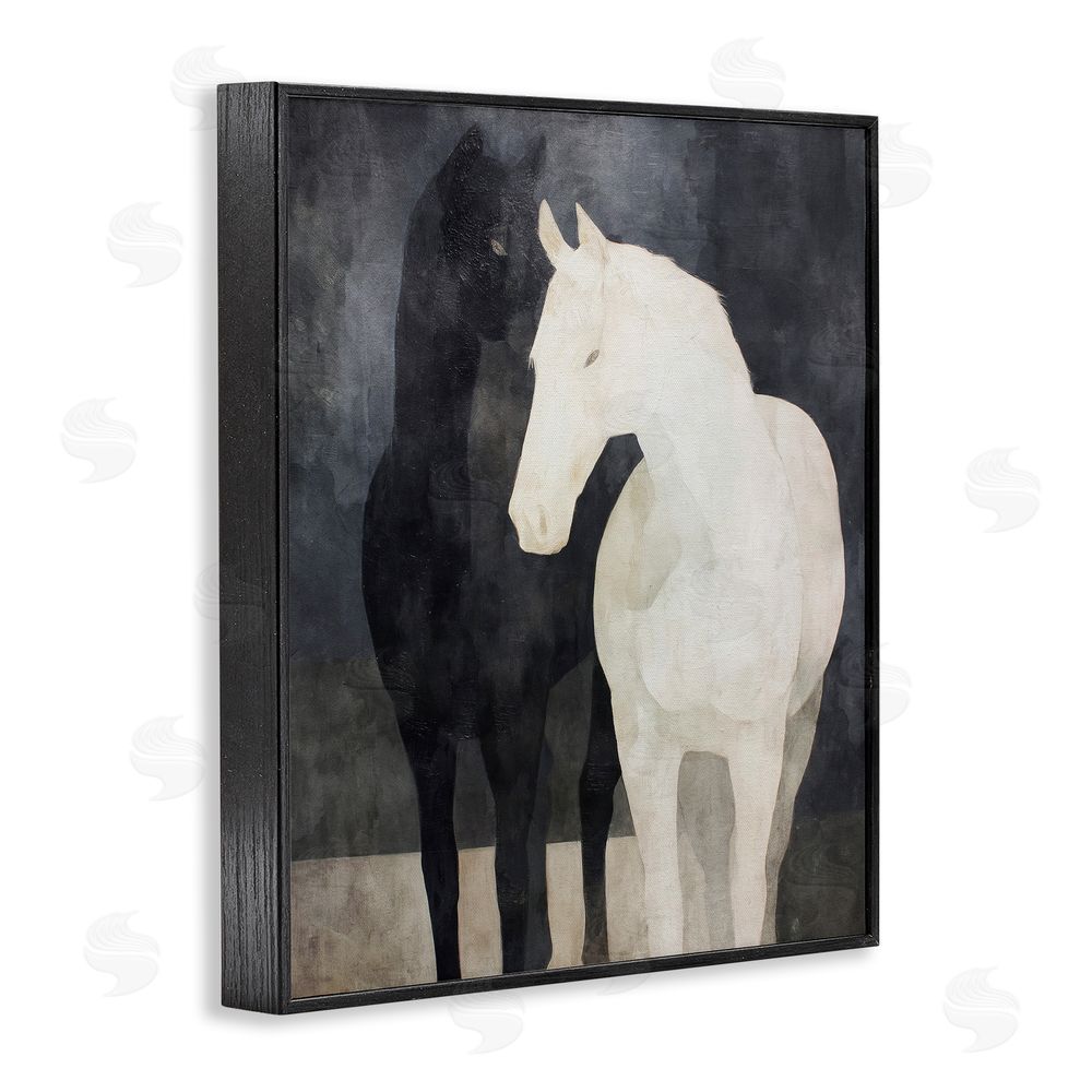 Svetlana Aleynikova Equine Twins Of Wind Black Framed Giclee Wall Art Print